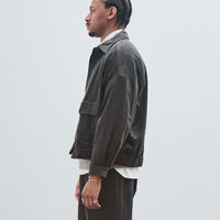 Zip Jacket Two Corduroy, Carbon Dyed Corduroy