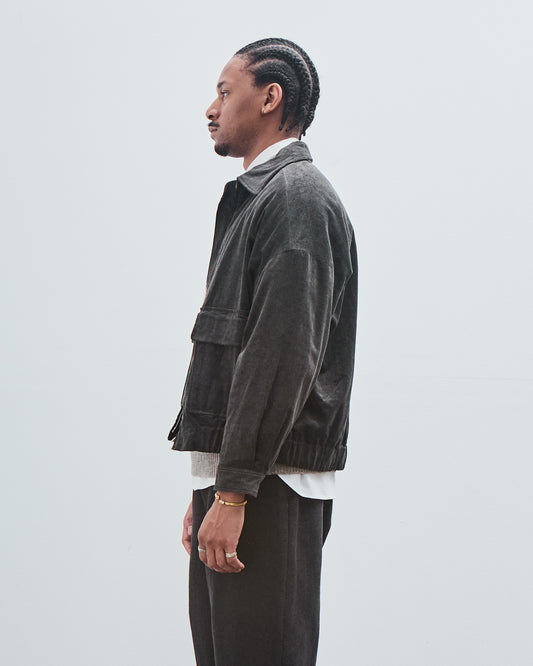 Zip Jacket Two Corduroy, Carbon Dyed Corduroy