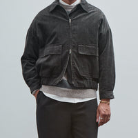 Zip Jacket Two Corduroy, Carbon Dyed Corduroy