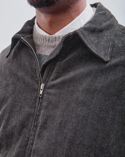 Zip Jacket Two Corduroy, Carbon Dyed Corduroy