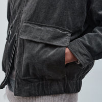 Zip Jacket Two Corduroy, Carbon Dyed Corduroy