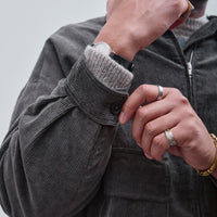 Zip Jacket Two Corduroy, Carbon Dyed Corduroy