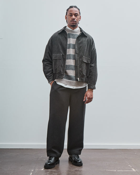 Zip Jacket Two Corduroy, Carbon Dyed Corduroy