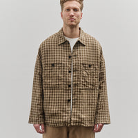 Evan Kinori Field Shirt Two, Beige/Brown