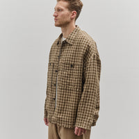 Evan Kinori Field Shirt Two, Beige/Brown