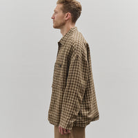 Evan Kinori Field Shirt Two, Beige/Brown