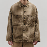 Evan Kinori Field Shirt Two, Beige/Brown