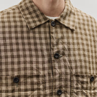 Evan Kinori Field Shirt Two, Beige/Brown