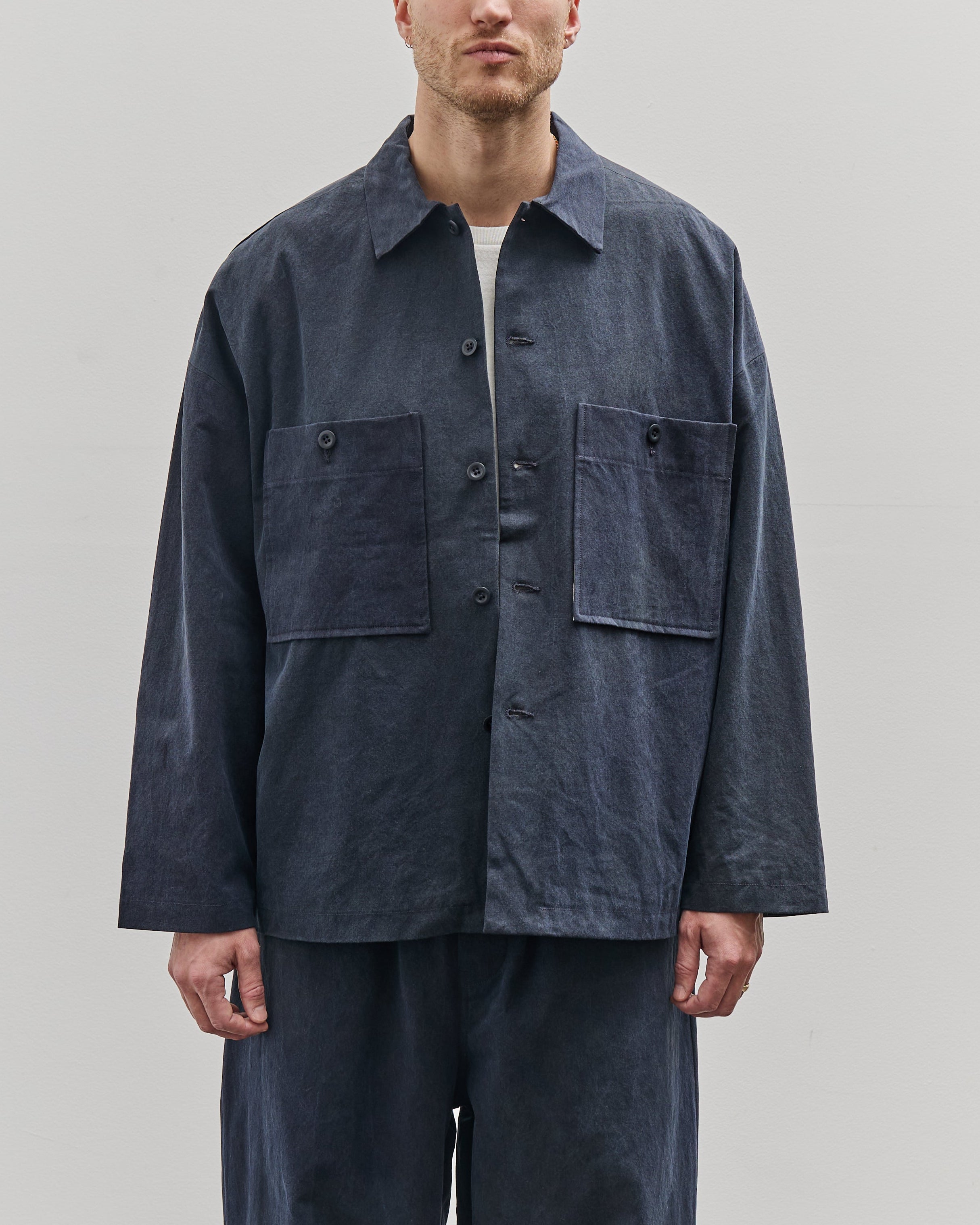 Evan Kinori Field Shirt Two, Indigo/Sumi Ink – Glasswing