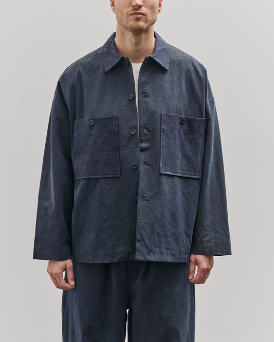 Evan Kinori Field Shirt Two, Indigo/Sumi Ink