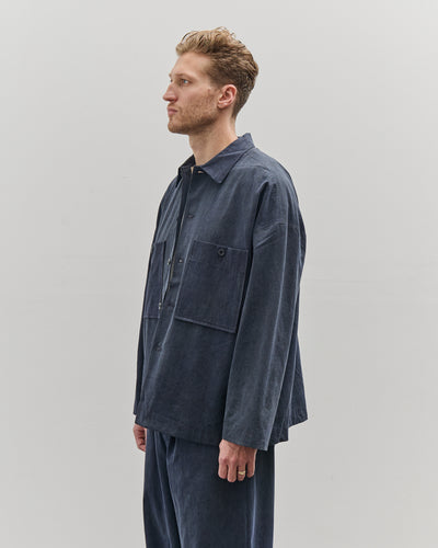 Evan Kinori Field Shirt Two, Indigo/Sumi Ink