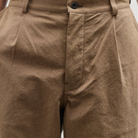 Evan Kinori Single Pleat Pant, Brown Iron Mordant