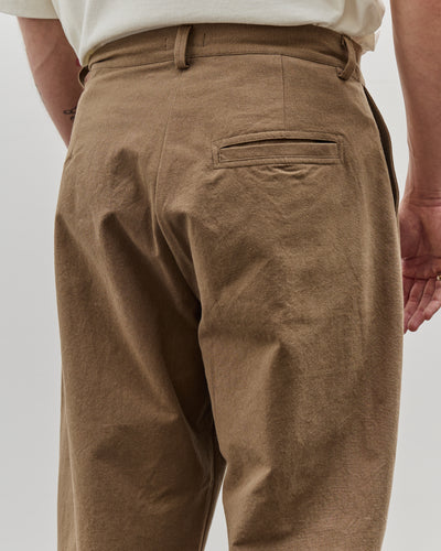 Evan Kinori Single Pleat Pant, Brown Iron Mordant