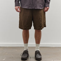 Evan Kinori Two Pleat Short, Brown