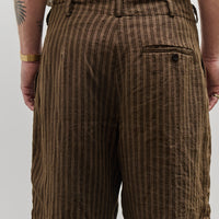 Evan Kinori Two Pleat Short, Brown