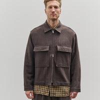 Evan Kinori Zip Jacket, Charcoal