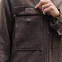 Evan Kinori Zip Jacket, Charcoal