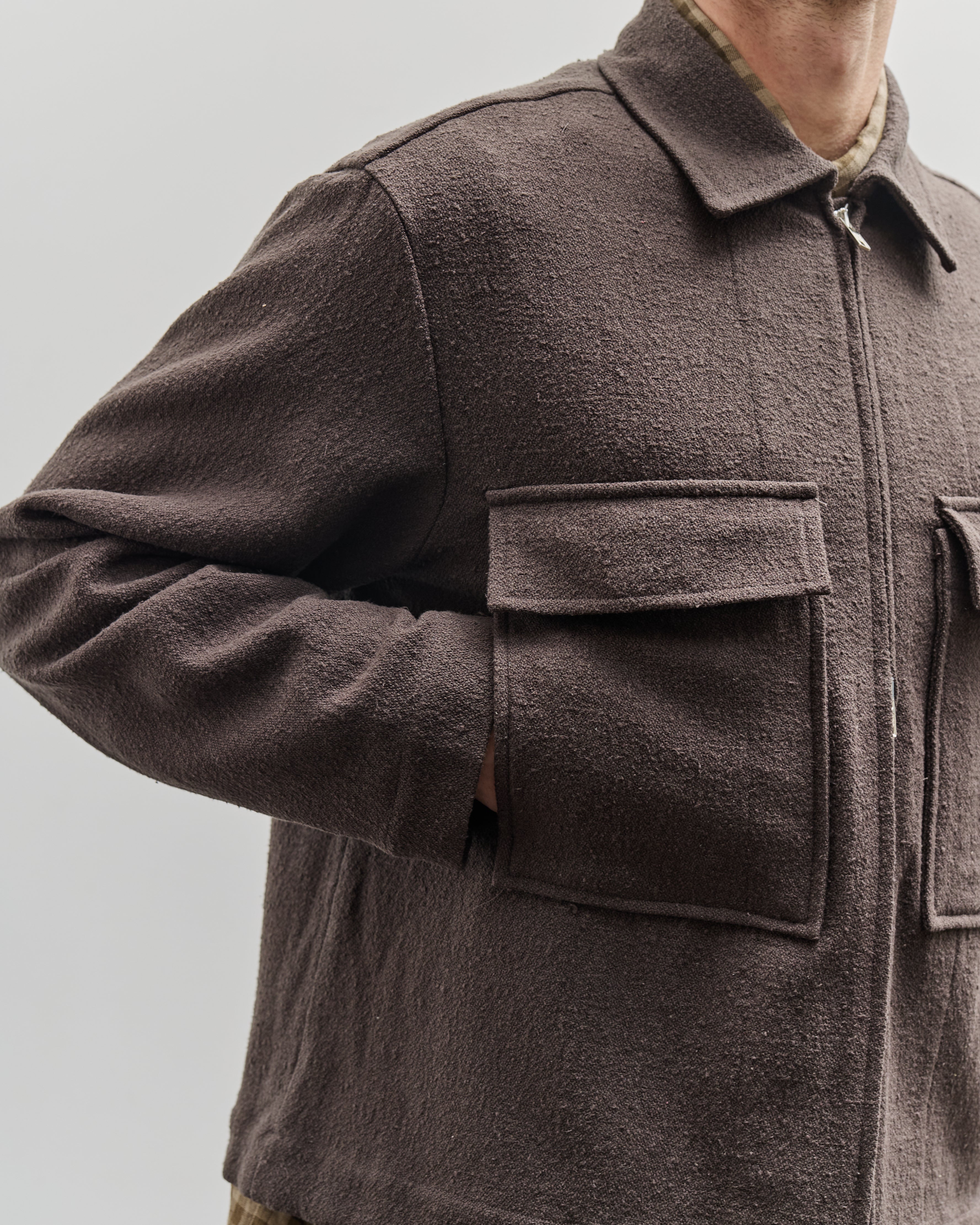 Evan Kinori Zip Jacket, Charcoal – Glasswing