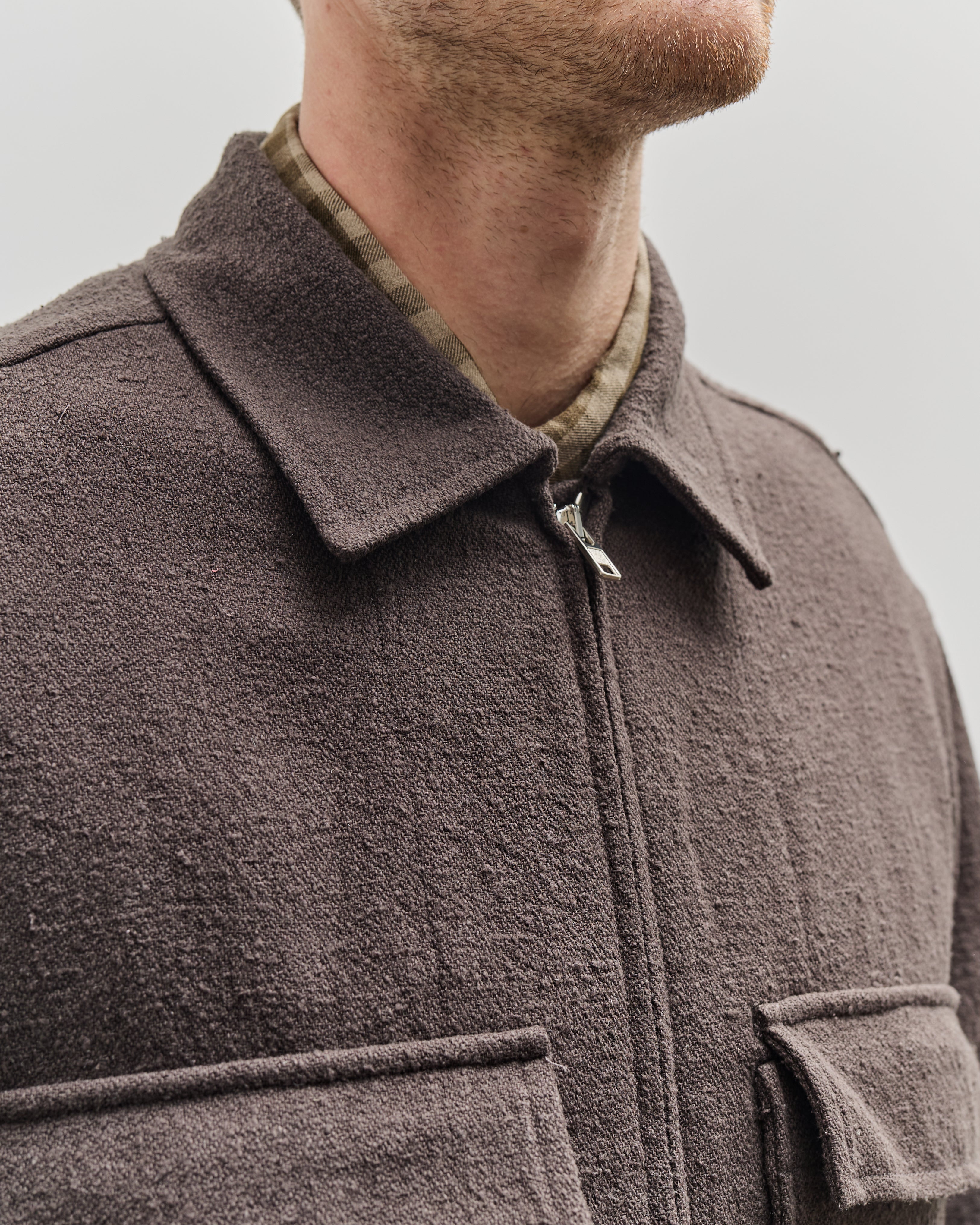 Evan Kinori Zip Jacket, Charcoal – Glasswing