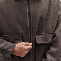 Evan Kinori Zip Jacket Two, Charcoal