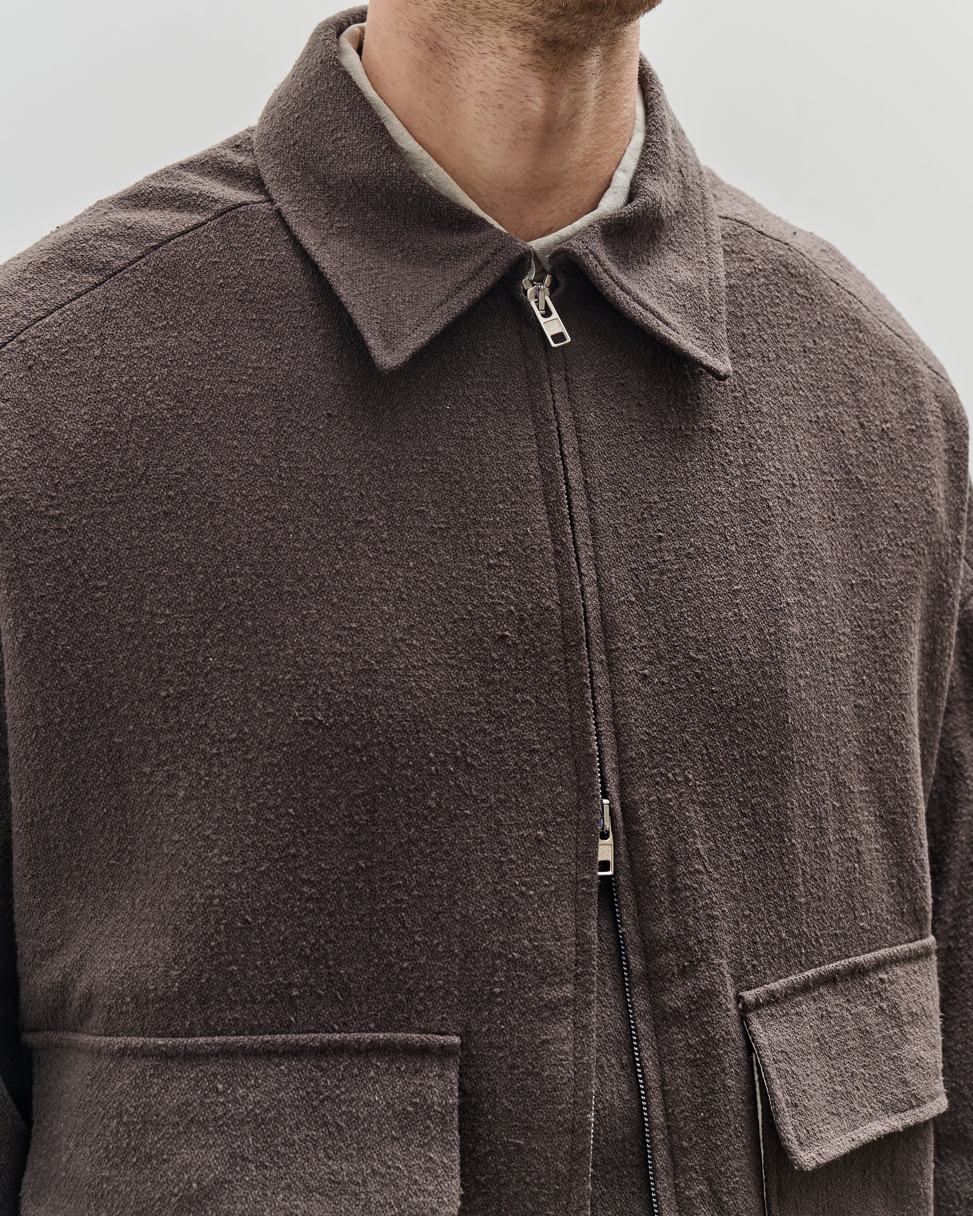 Evan Kinori Zip Jacket Two, Charcoal – Glasswing Evan Kinori Zip Jacket Two, Charcoal – Glasswing
