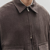 Evan Kinori Zip Jacket Two, Charcoal