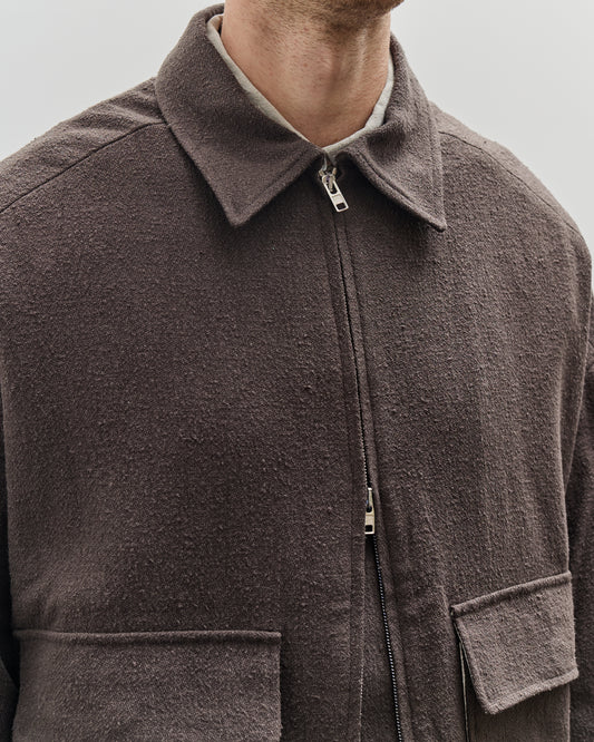 Evan Kinori Zip Jacket Two, Charcoal