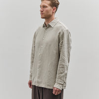 Evan Kinori Flat Hem Shirt, Natural