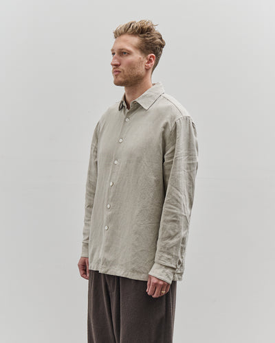 Evan Kinori Flat Hem Shirt, Natural