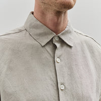 Evan Kinori Flat Hem Shirt, Natural