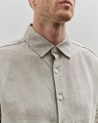 Evan Kinori Flat Hem Shirt, Natural