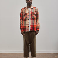 Universal Works L/S Utility Shirt, Red Check