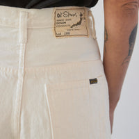 orSlow 104 High Rise Denim Pants, White
