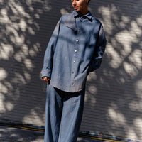 Lauren Manoogian Worn Gaiter Shirt, Worn Denim