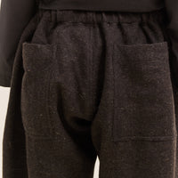 Gathering Farmer Pant, Black Brown