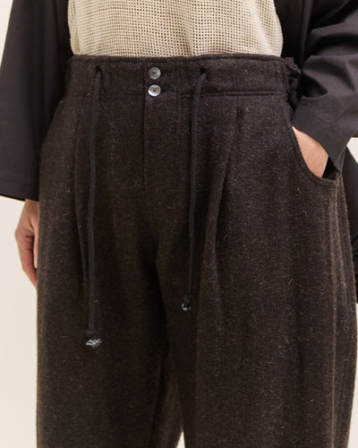 Gathering Farmer Pant, Black Brown