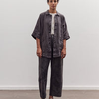 Short Sleeve Farmer Shirt, Black