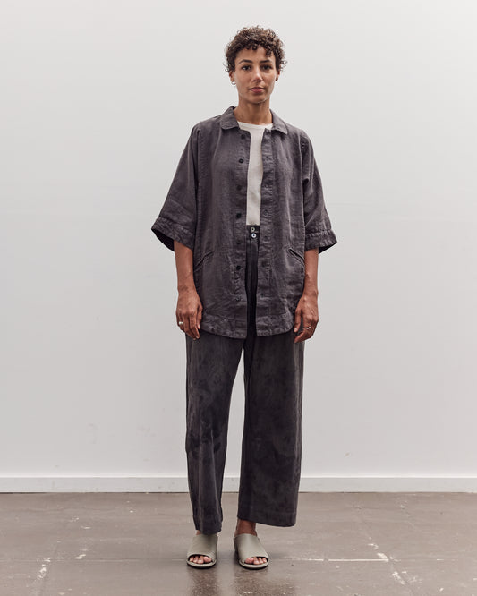 Short Sleeve Farmer Shirt, Black