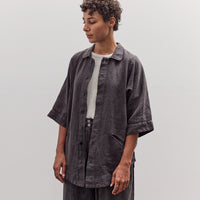 Short Sleeve Farmer Shirt, Black