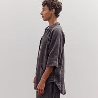 Short Sleeve Farmer Shirt, Black
