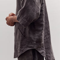Short Sleeve Farmer Shirt, Black