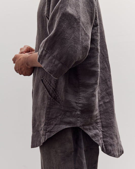 Short Sleeve Farmer Shirt, Black