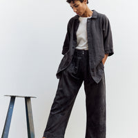 Short Sleeve Farmer Shirt, Black