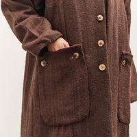 Gathering Farmer Coat, Brown
