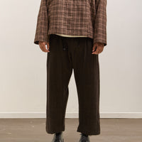 Gathering Farmer Pant Unisex, Black Brown