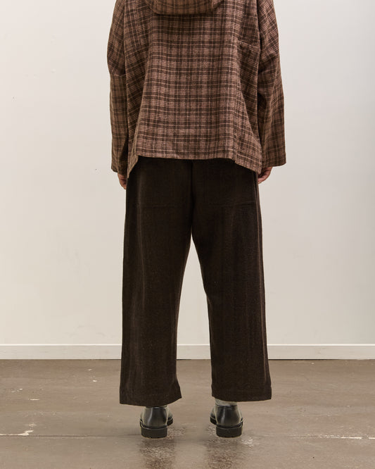 Gathering Farmer Pant Unisex, Black Brown