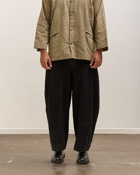 Gathering Fisherman Pant Unisex, Black