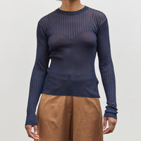 Henrik Vibskov Bell Knit Blouse, Navy