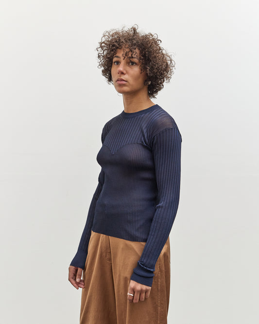 Henrik Vibskov Bell Knit Blouse, Navy