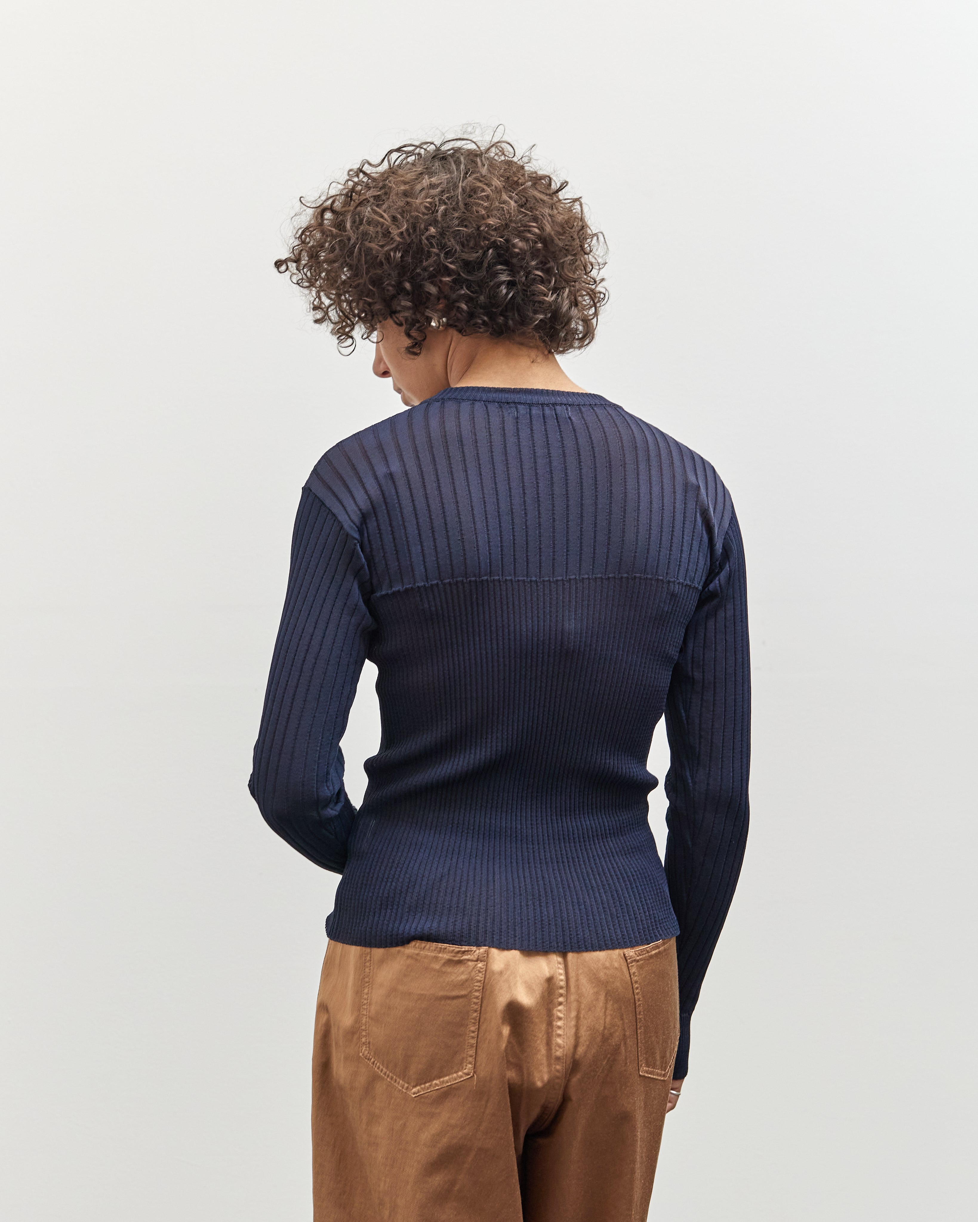 Henrik Vibskov Bell Knit Blouse, Navy – Glasswing